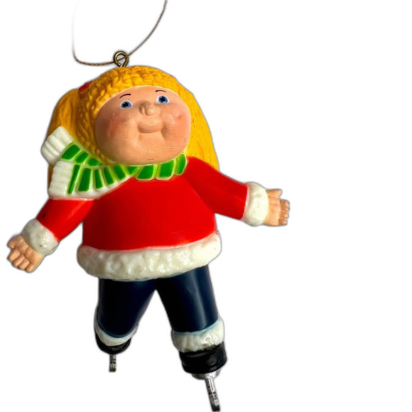 Vintage Cabbage Patch skater Girl Christmas Ornaments 80s Tree Decor Retro - Picture 1 of 6